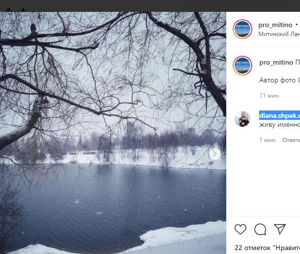 На пруду в Ландшафтном парке обозначились закраины